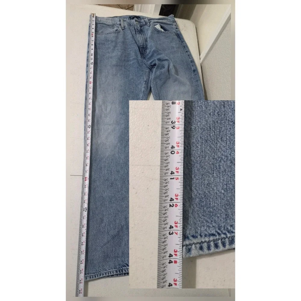 Levis Made & Crafted 502 Taper Jeans Mens 36x34 Blue Selvedge LMC Organic Cotton